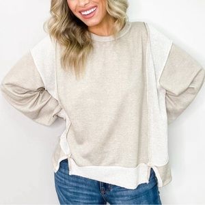 Taupe sweater size small